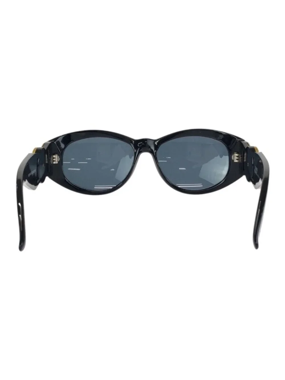 Versace Vintage Medusa Black Gold Acetate Metal Mod 424 Sunglasses Eyewear